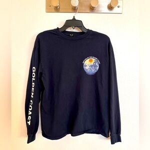 Natives of The Golden Coast Long Sleeve Navy Tee from Brandy Melville Sz Small